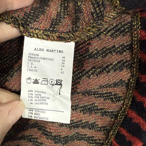 Anthropologie Aldomartins Cardigan Coat Size M Plaid Wool Cashmere Blend Long - Picture 5 of 7